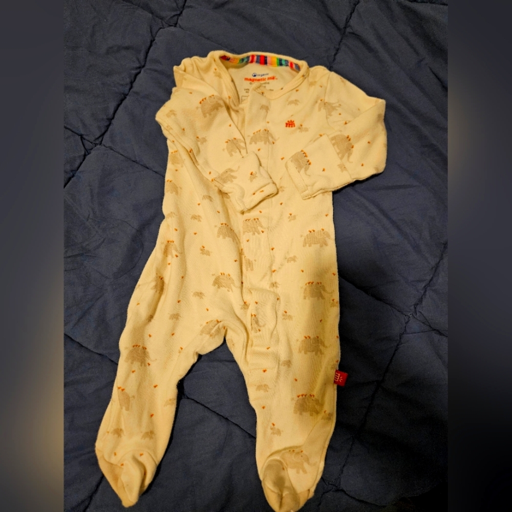 Organic Cotton Magnetic Me Pajamas Size 0-3m